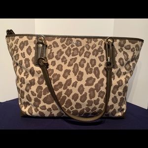 Cheetah print Coach tote